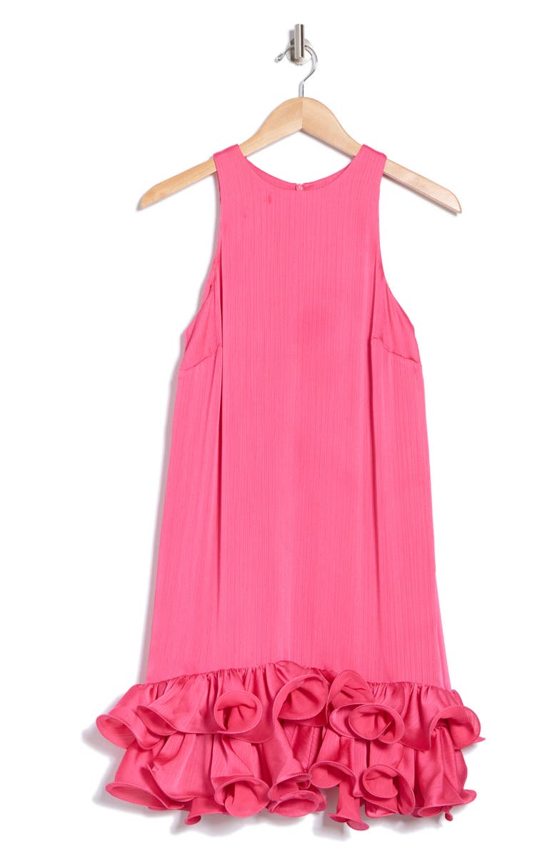 Trina Turk Feather Sleeveless Ruffle Hem Minidress, Alternate, color,