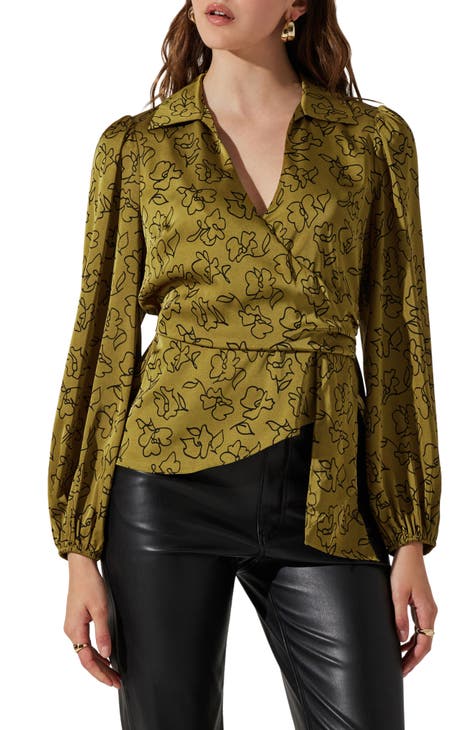 Balenciaga Faux Wrap Blouse Top, on sale Size 2