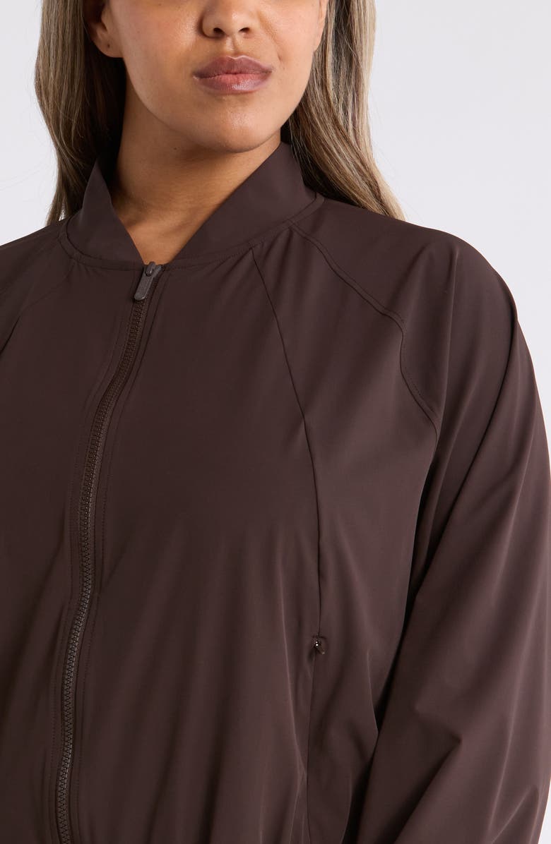 Zella Atlas Bomber Jacket, Alternate, color, Brown Mole