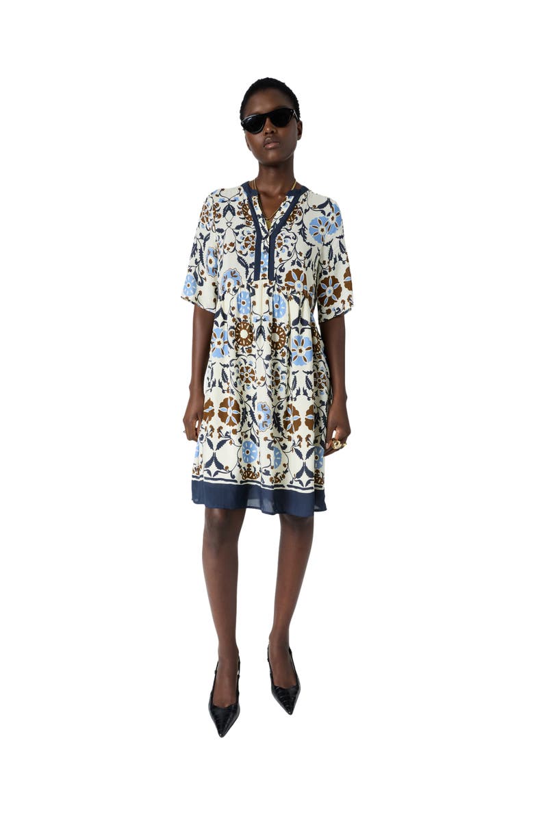 GERARD DAREL Romaine Printed Tunic Dress, Main, color, Ecru