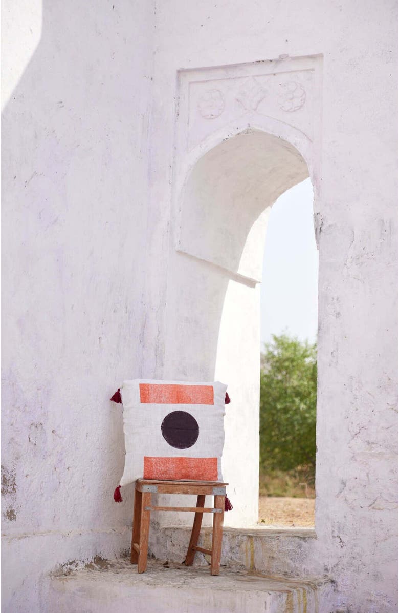 CQC LA Bauhaus Quilt Bedding Set with 2 Shams, Alternate, color, Orange, White