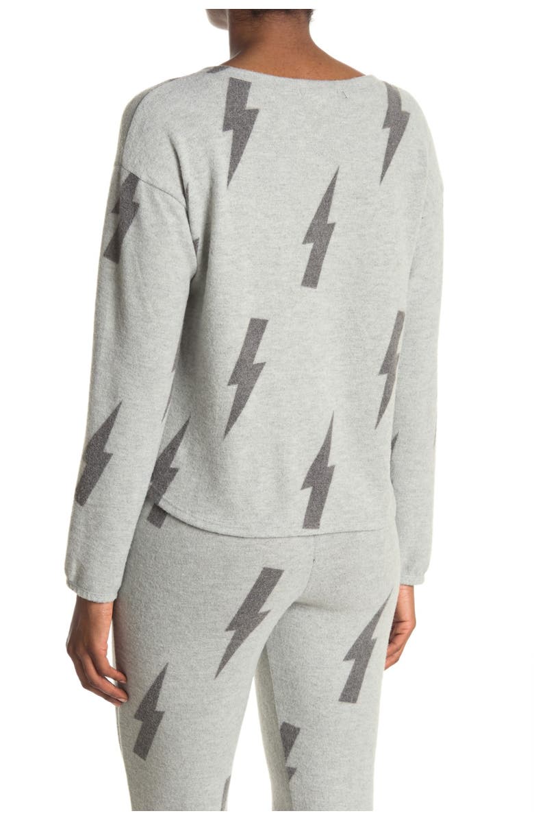 Socialite Printed Scoop Neck Henley T-Shirt, Alternate, color, 