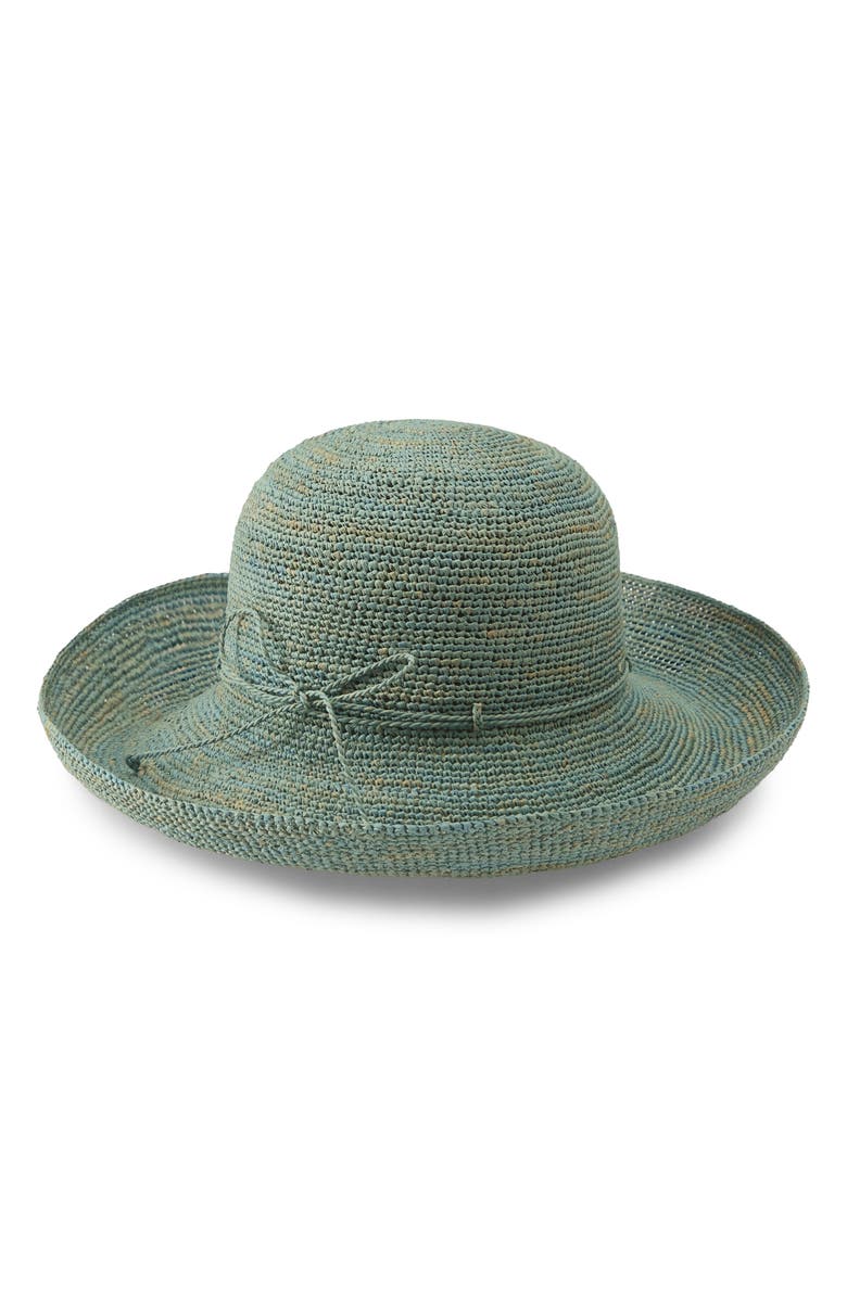 Helen Kaminski Provence 12 Packable Raffia Hat, Main, color, Seaglass