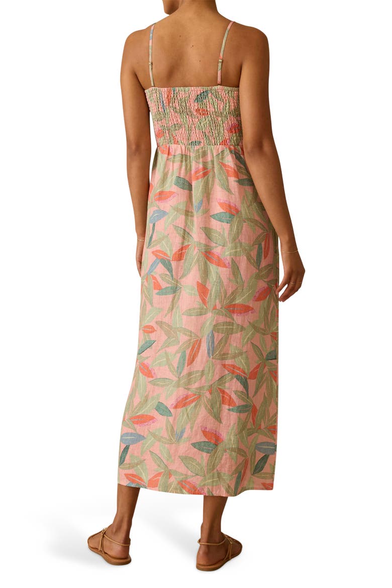 Sunrise Smocked Sundress, Alternate, color, WATERCOLOR PALMS