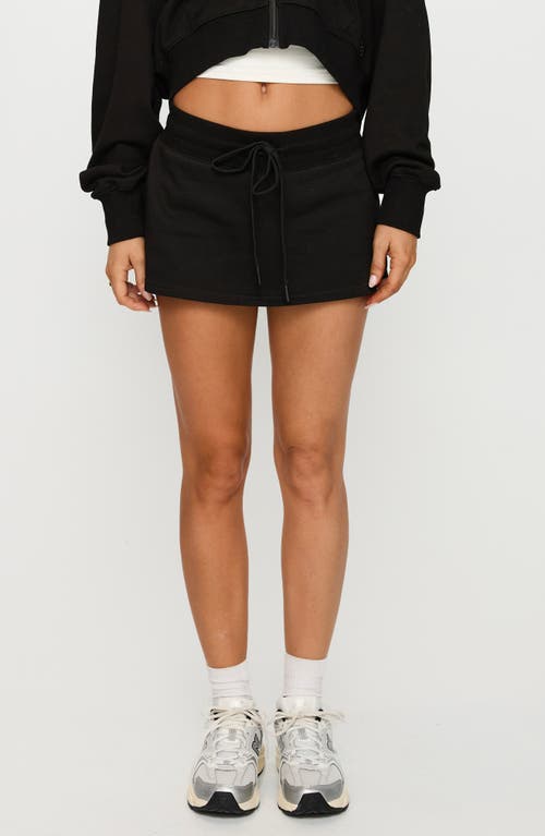 Princess Polly Down Low Drawstring Miniskort In Black