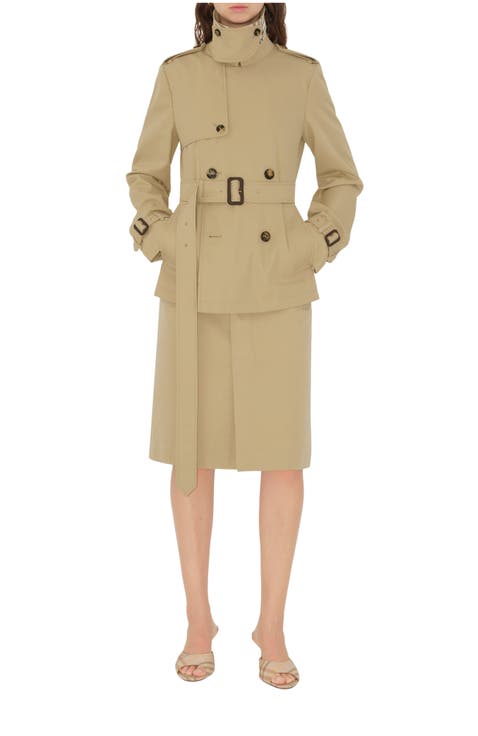 Cotton Blend Trench Jacket