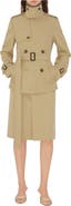 Burberry Cotton Blend Trench Jacket
