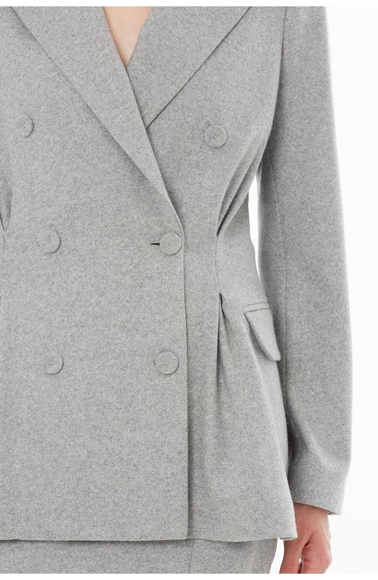 Gizia Double-Breasted Notch Lapel Jacket, Alternate, color, Grey