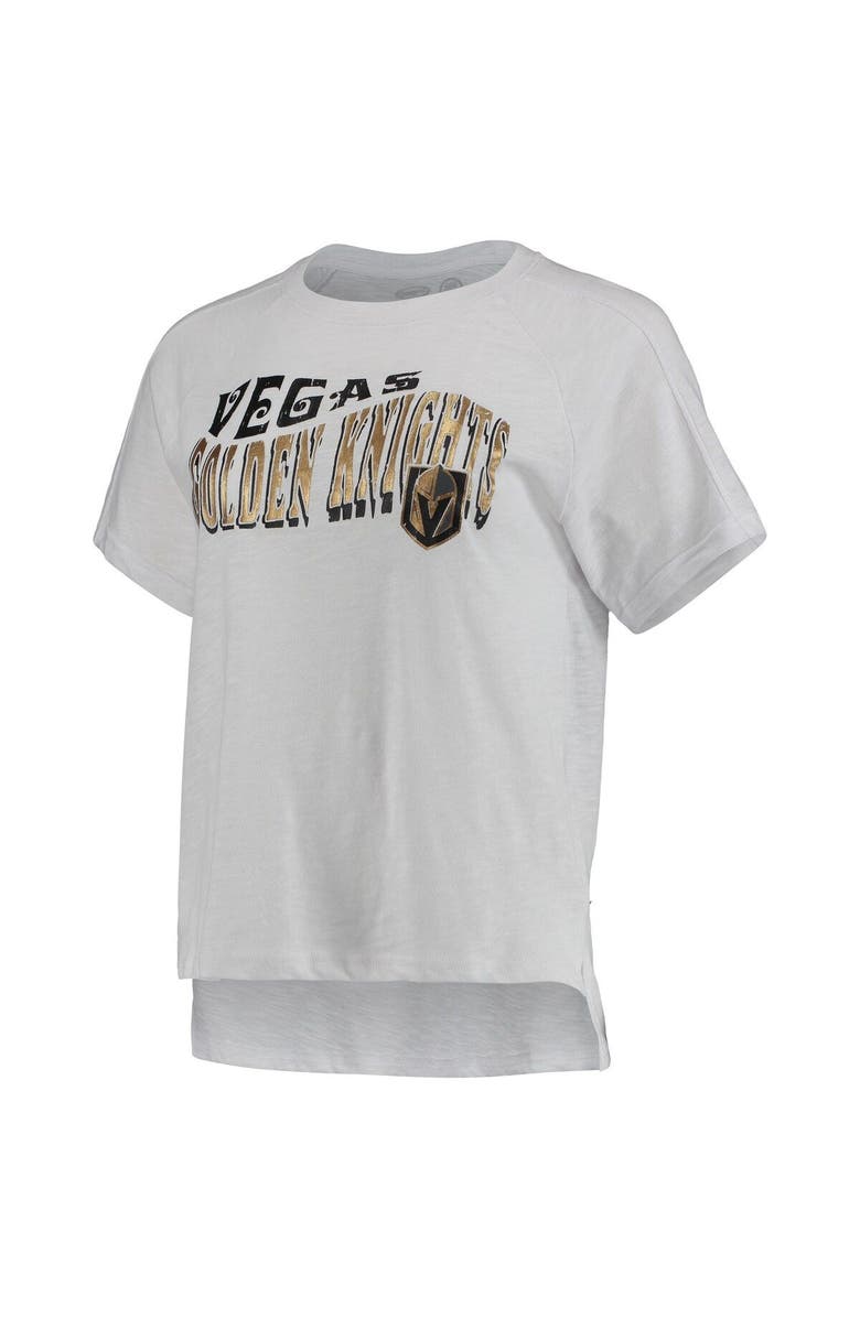 CONCEPTS SPORT Women's Concepts Sport Charcoal/White Vegas Golden Knights Resurgence Slub Burnout Raglan T-Shirt & Joggers Sleep Set, Alternate, color, 