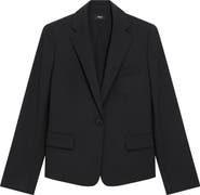 Theory Slim Fit Stretch Wool One Button Blazer