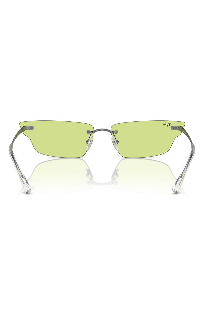 Ray-Ban 63mm Frameless Butterfly Sunglasses, Alternate, color, Green