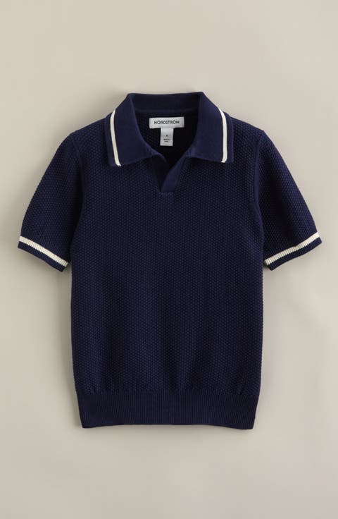 Kids' Textured Cotton Polo Sweater (Toddler, Little Kid & Big Kid)