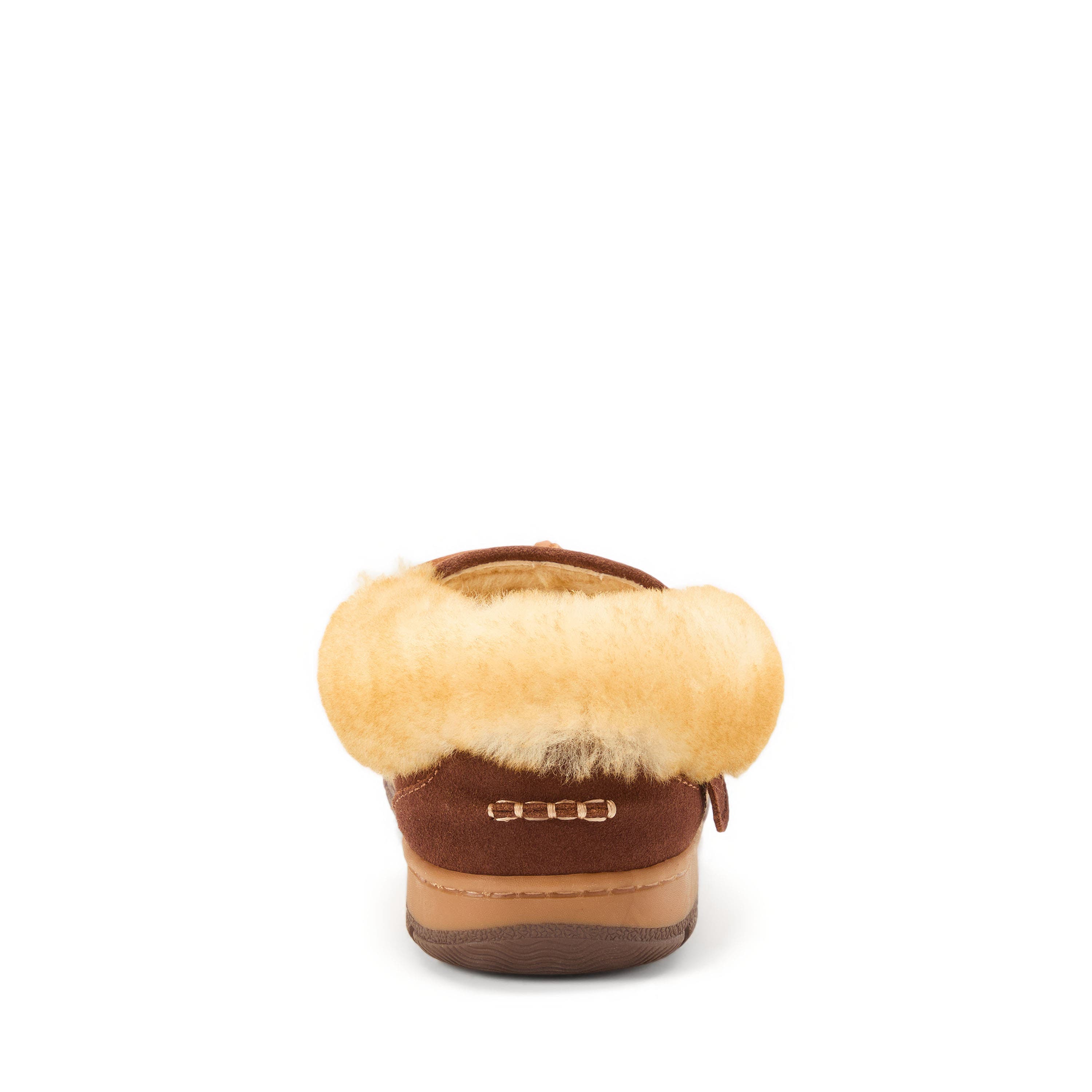 Fireside Gladstone Genuine Shearling Moccasin with Stitching, Alternate, color, POTTING SOIL