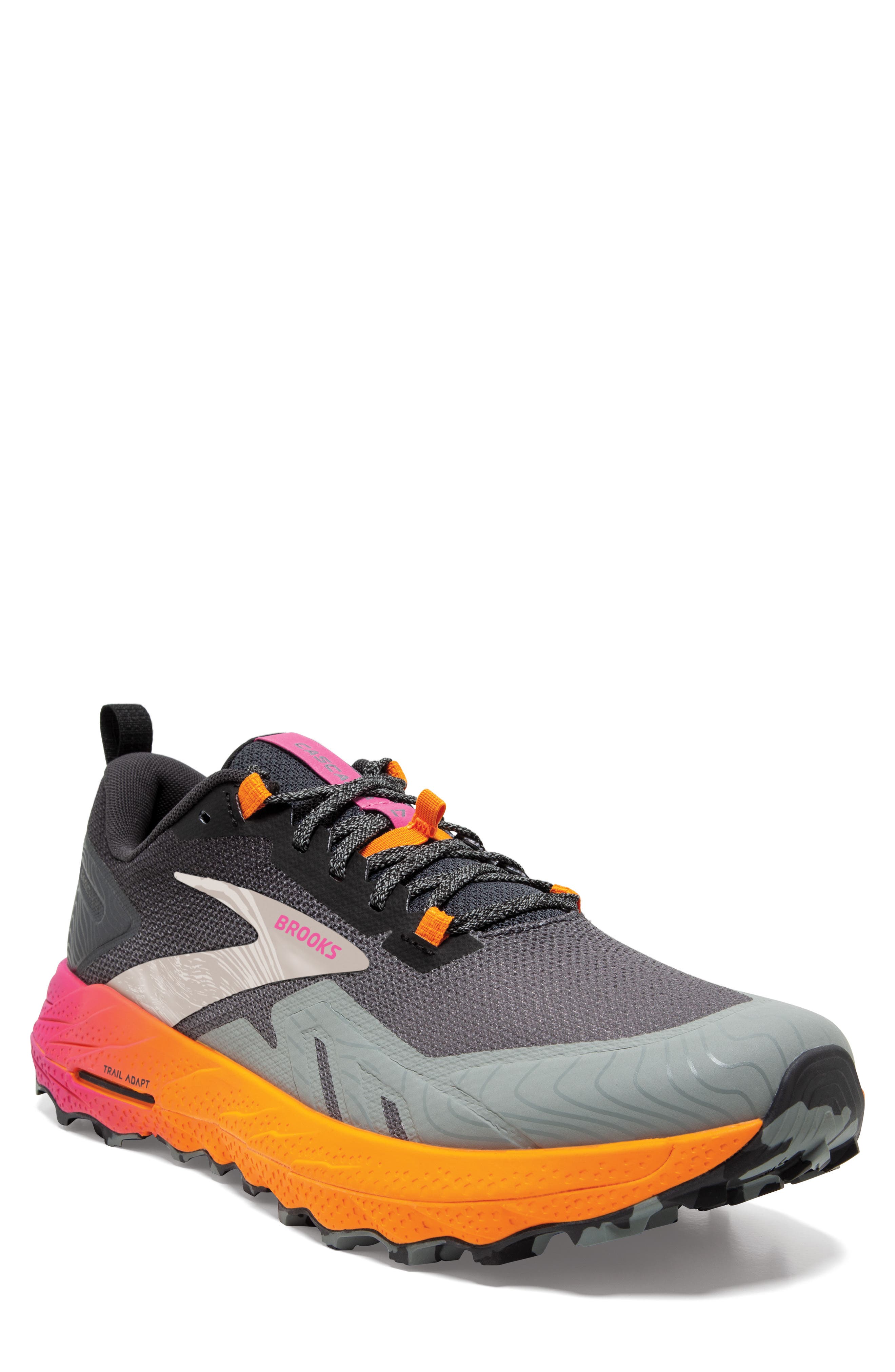 Cascadia 17 Trail Running Shoe, Main, color, PRIMER/ EBONY/ ORIOLE