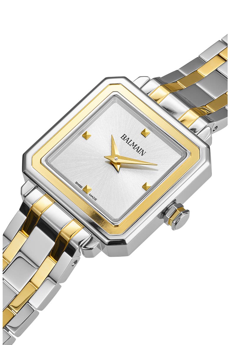 Squared Bracelet Watch, 32mm, Alternate, color, SILVER/TWO TONE STEEL