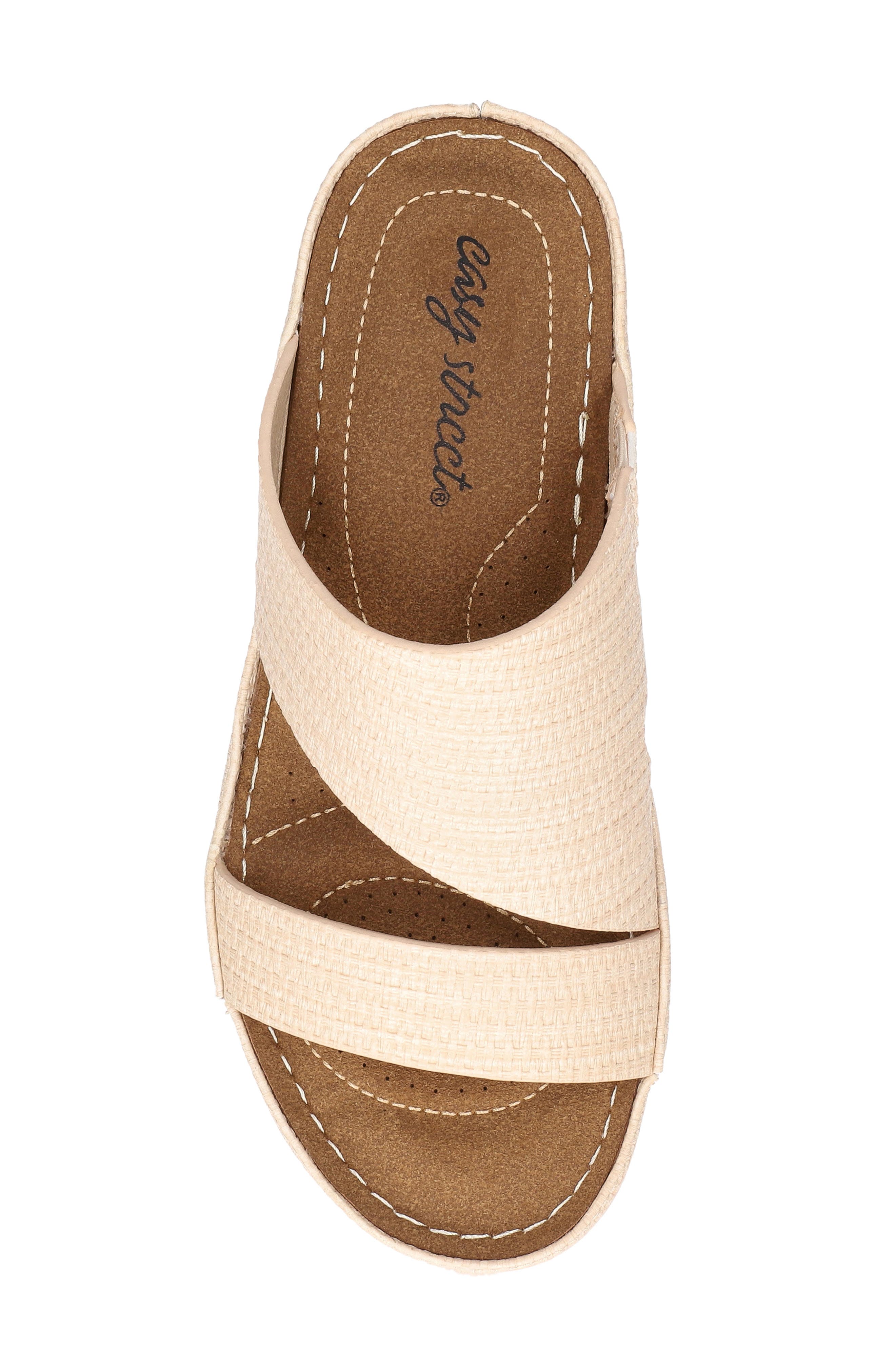 EASY STREET Larrain Wedge Slide Sandal, Alternate, color, Natural Woven