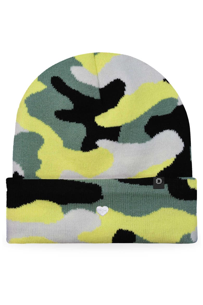 Lil Heart Beanie Cap, Main, color, Green Camo