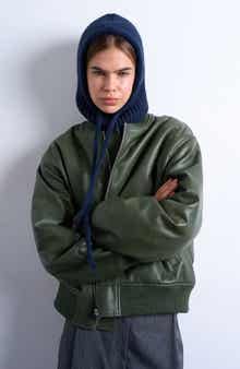 Topshop Hero Rib Drawstring Balaclava