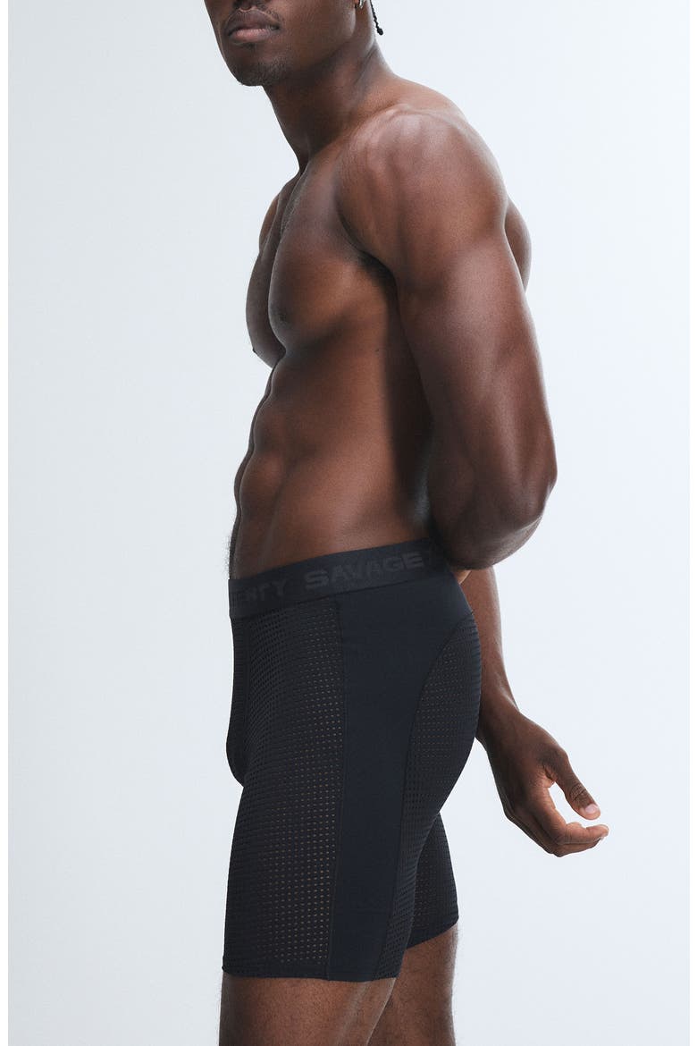 Flex Performance Mesh Long Boxer Briefs, Alternate, color, BLACK CAVIAR