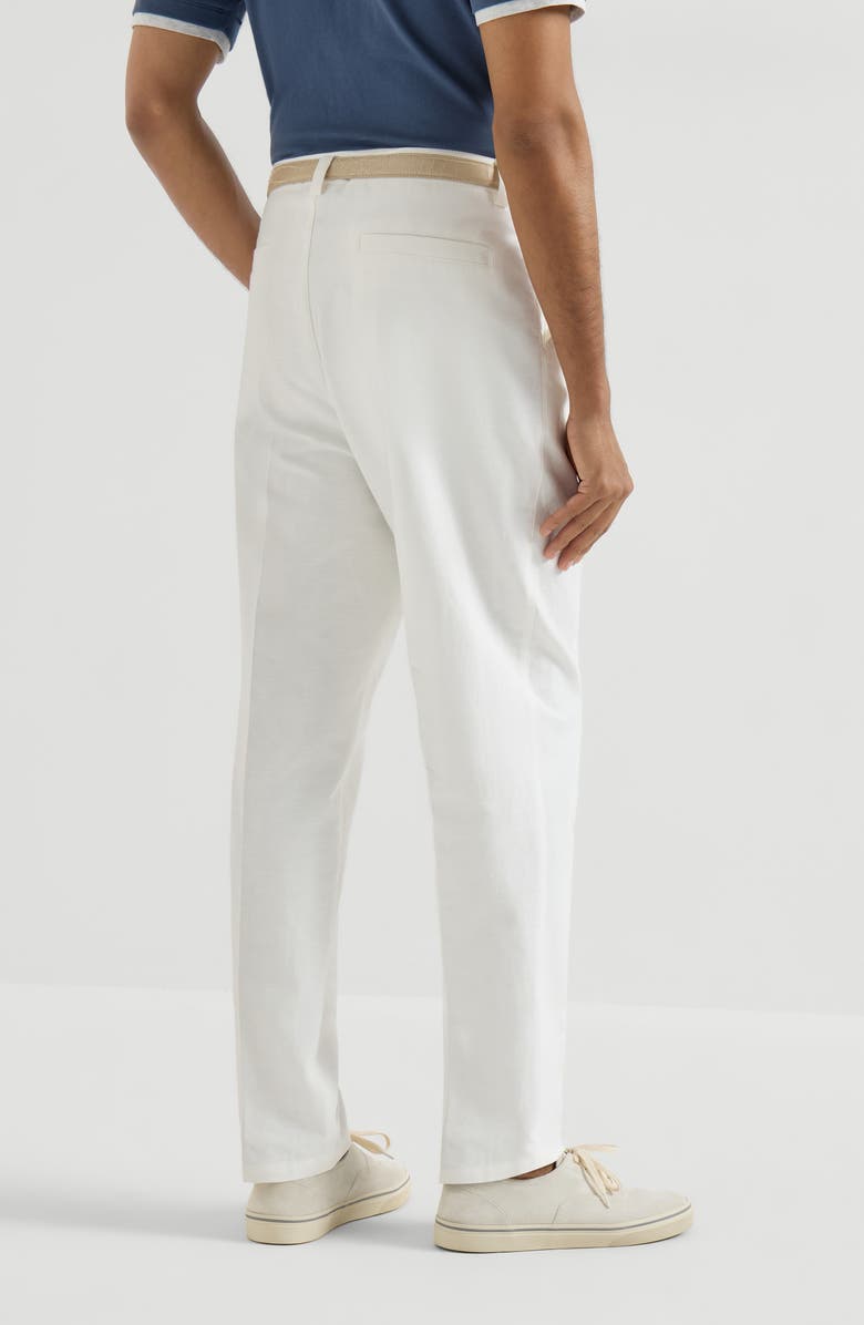 Brunello Cucinelli Panama trousers, Alternate, color, Snow