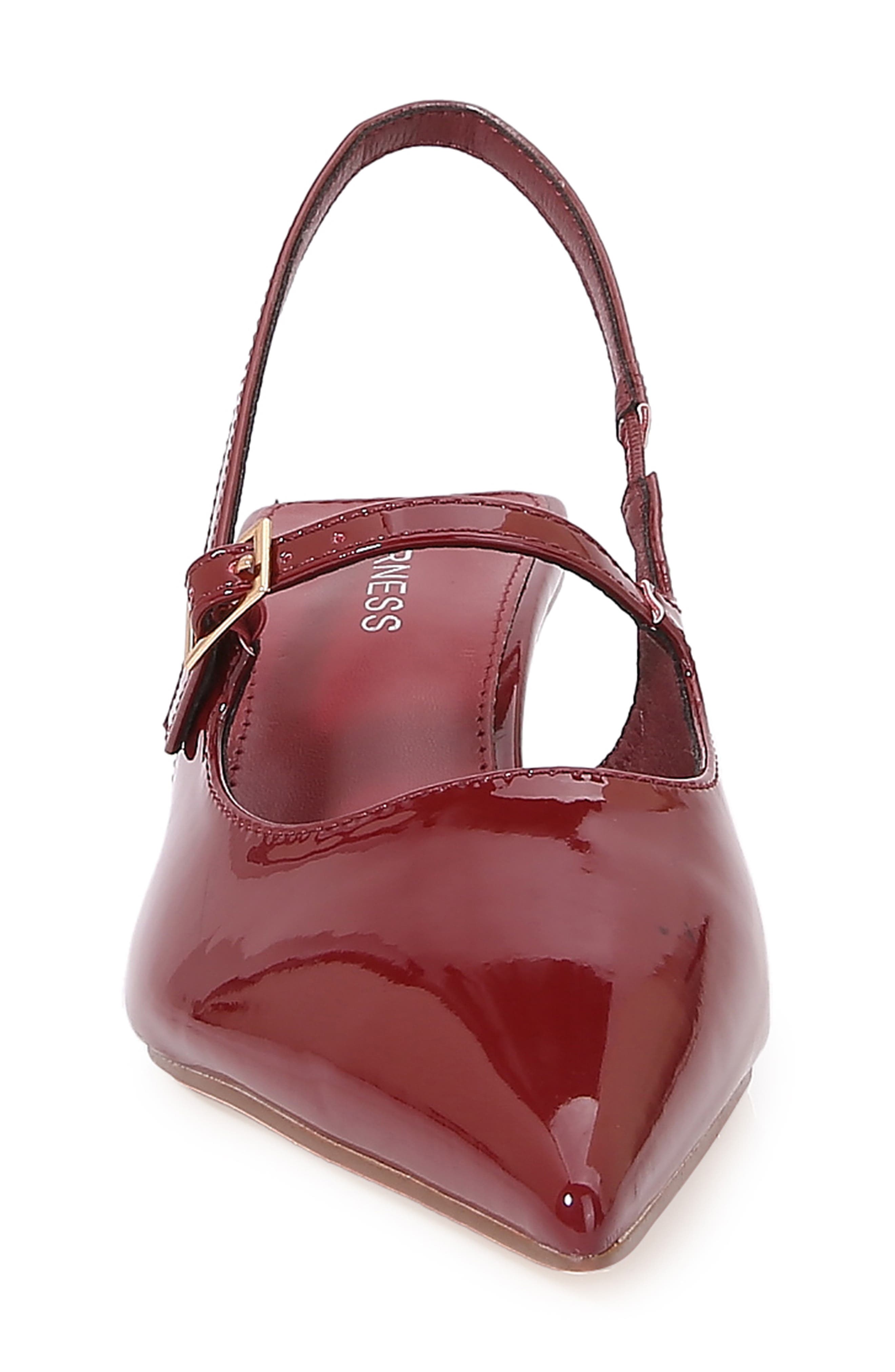 Corrie Kitten Heel Slingback Pump, Alternate, color, BURGUNDY