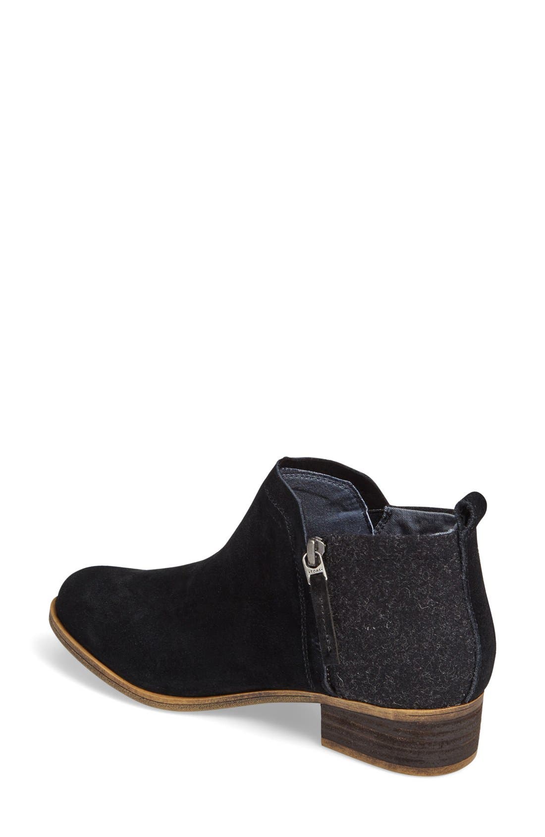 Deia Zip Bootie, Main, color, BLACK SUEDE