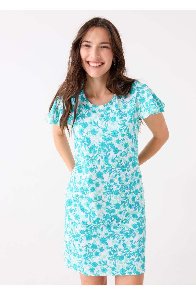Ruffle Short Sleeve Dress, Alternate, color, Rosemary Beach