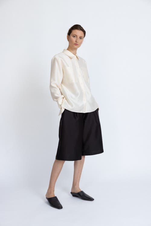 Alas Silk-wool Blend Fitted Shirt In White