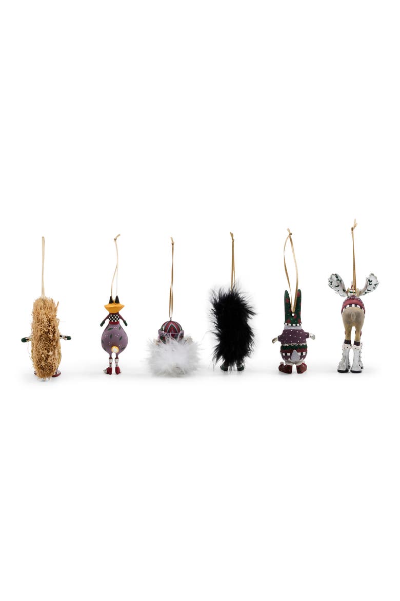 Mooseltoe Set of 6 Ornaments, Alternate, color, RED