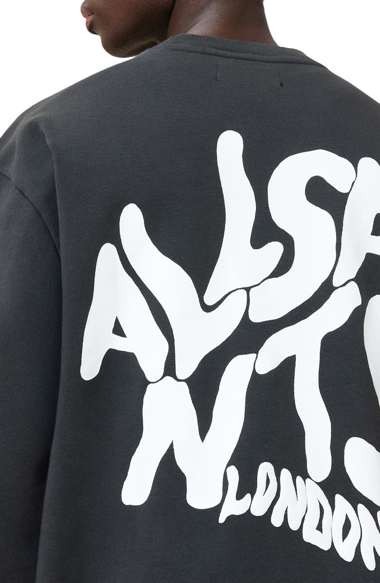 AllSaints Orlando Logo Graphic Sweatshirt, Alternate, color, 
