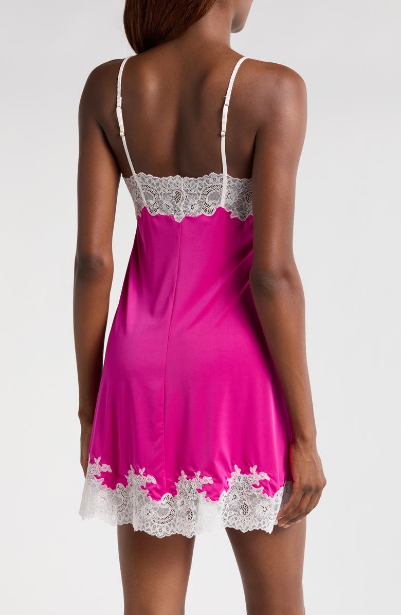 Natori Enchant Lace Trim Satin Chemise, Alternate, color, 