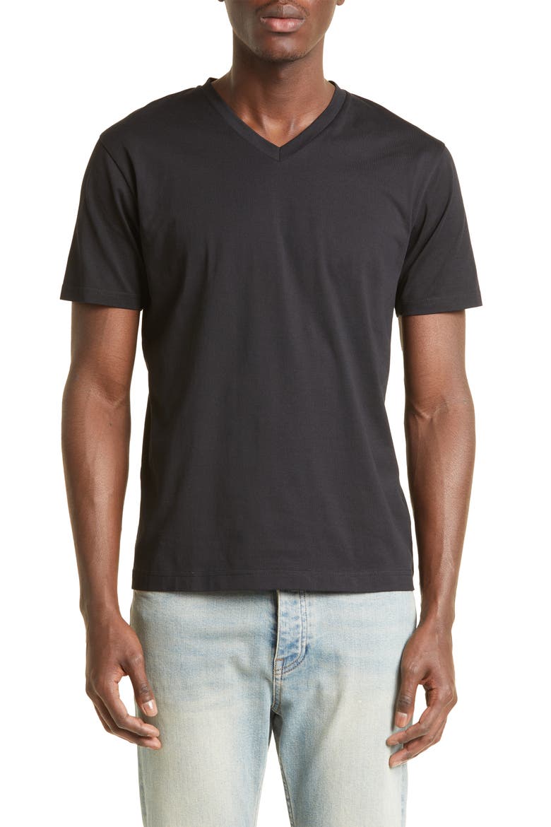 V-Neck T-Shirt, Main, color, BLACK