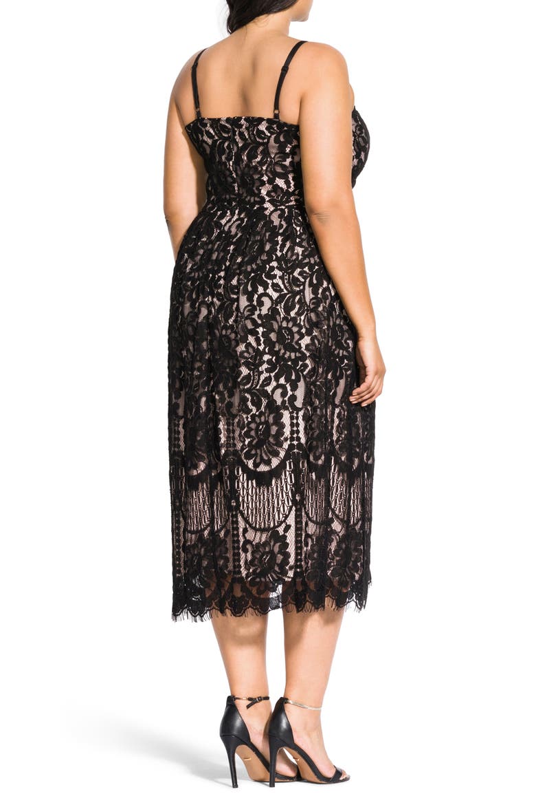 Sweet Darling Lace Cocktail Dress, Alternate, color, BLACK