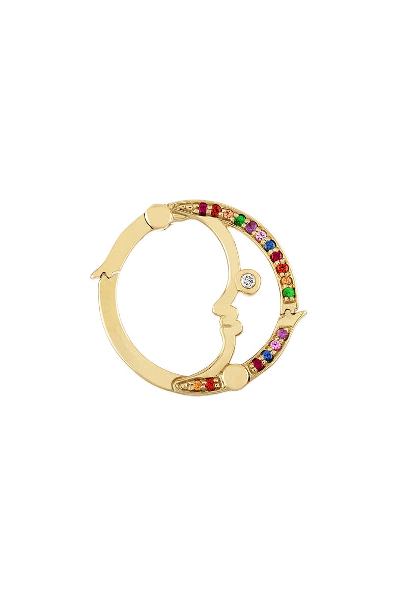 PEACE RAINBOW DIAMOND DOUBLE-S, Main, color, YELLOW GOLD