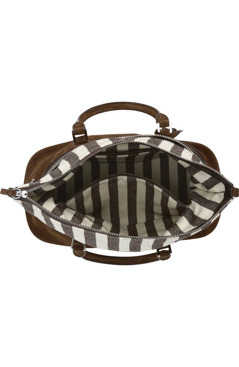 Maison Margiela Medium 5AC Soft Suede & Canvas Handheld Bag, Alternate, color, Roches/ Ivory/ Dark Brown