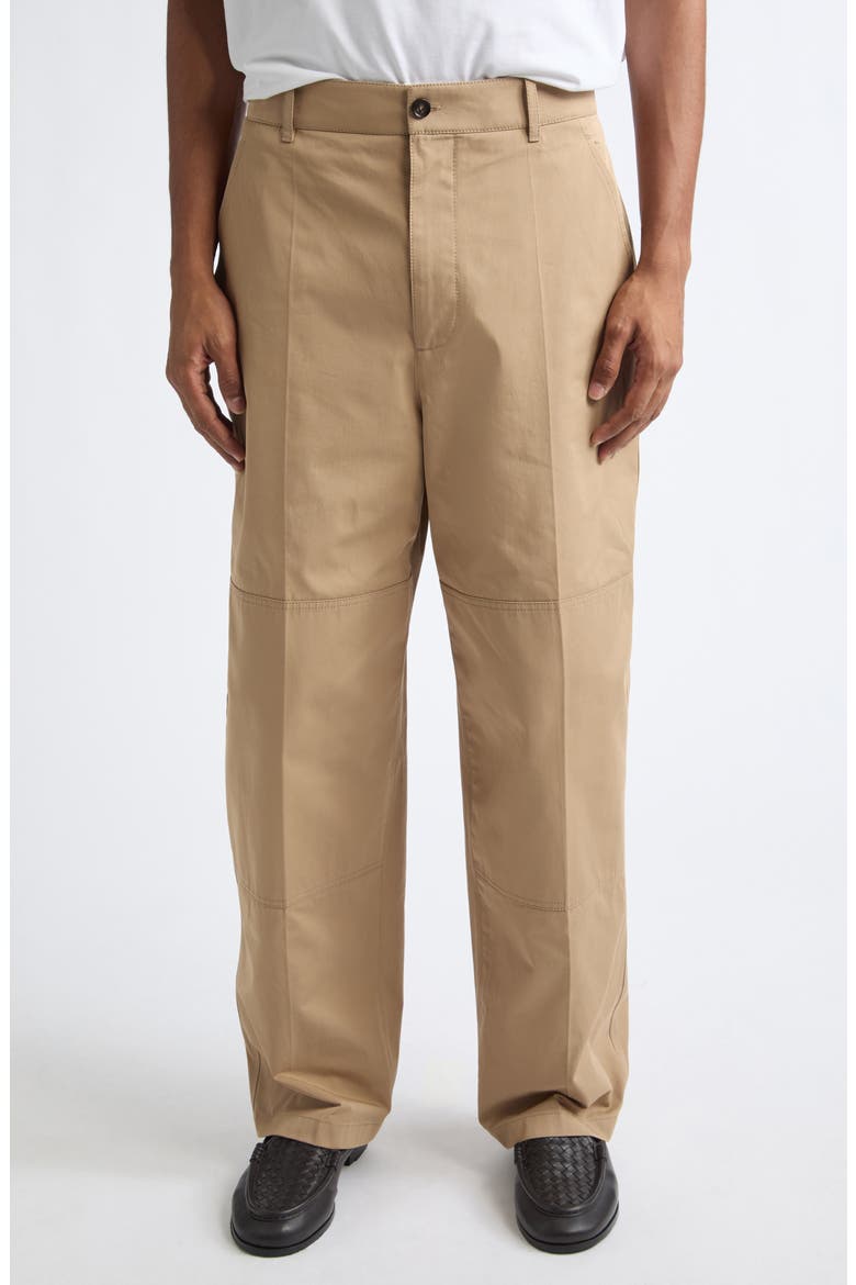 Cotton Gabardine Trousers, Main, color, HEMP