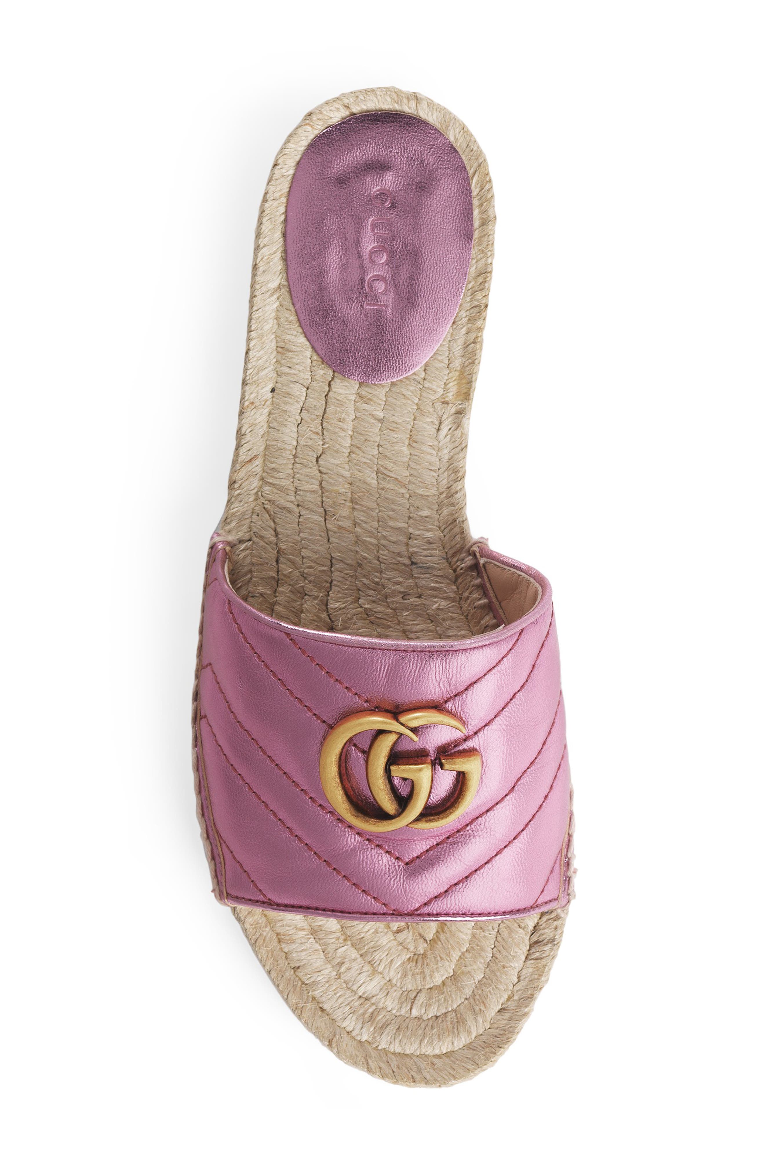 Gucci Pilar Espadrille Slide Sandal, Alternate, color, 