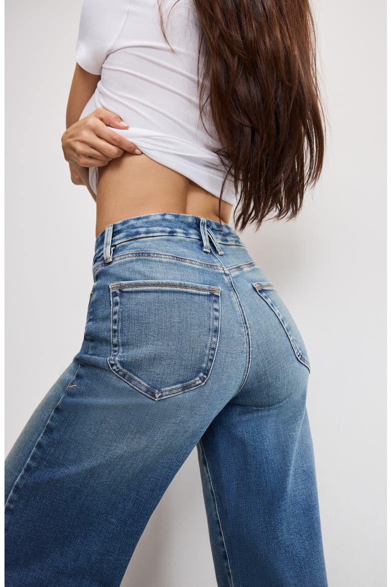 Good Waist High Waist Wide Leg Palazzo Jeans, Alternate, color, INDIGO986