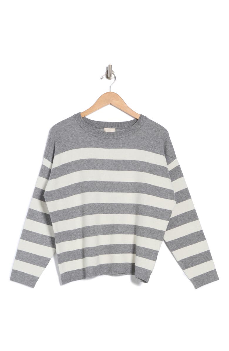 INDUSTRY REPUBLIC CLOTHING Stripe Crewneck Sweater, Alternate, color, 