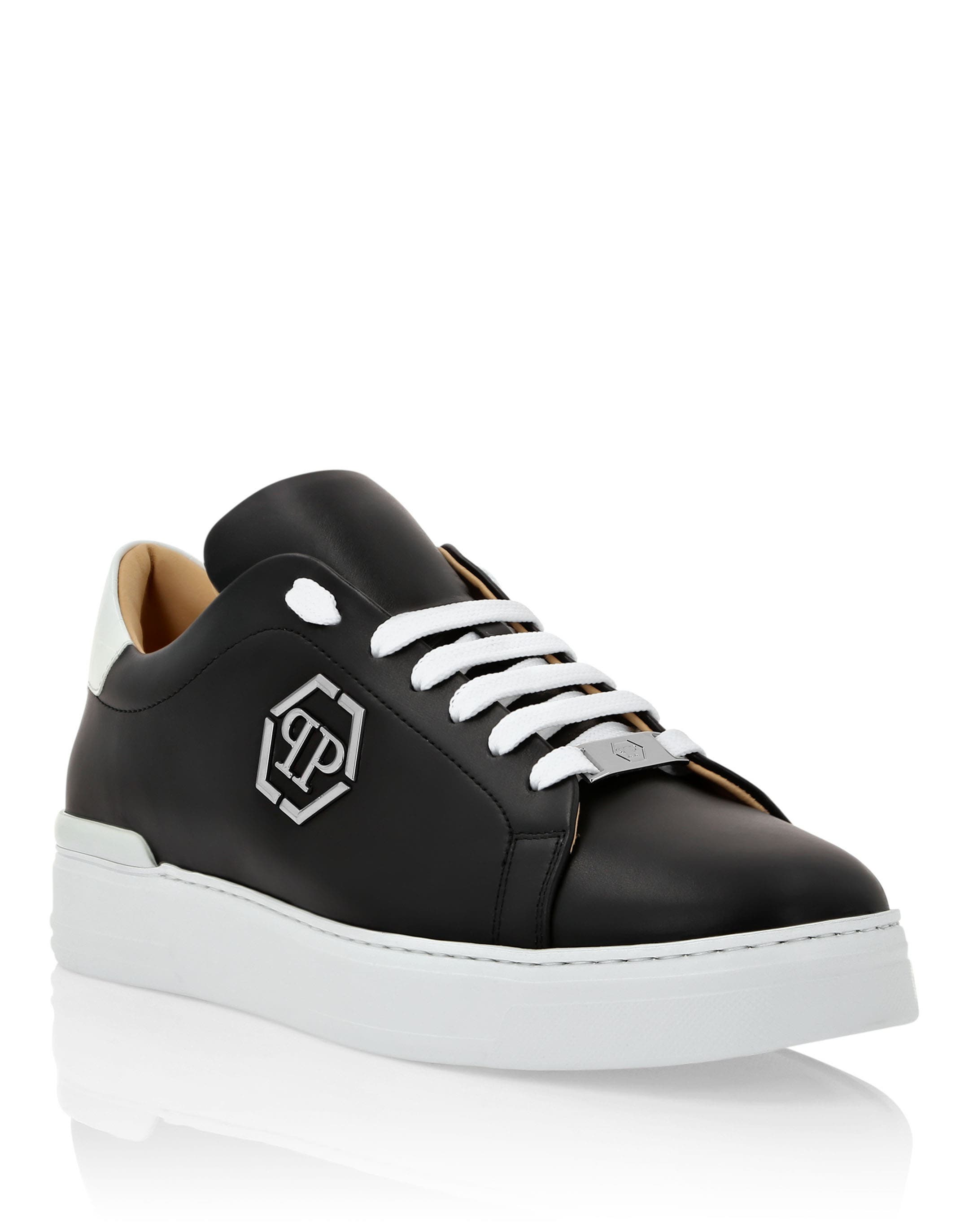 Lo-Top Sneakers Cocco Print Insert Hexagon Unisex, Main, color, black