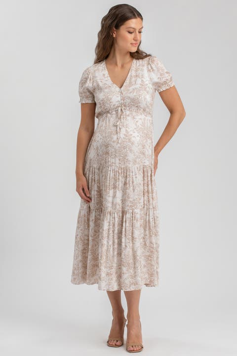 Bella Tiered Maternity and Nursing Dress
