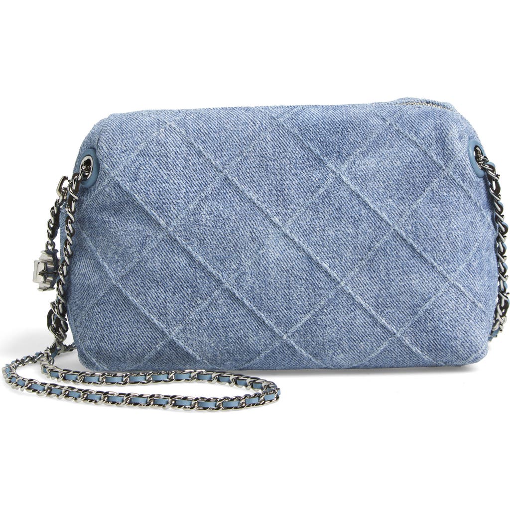 TORY BURCH TORY BURCH FLEMING DENIM SUEDE CROSSBODY BAG