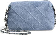 Tory Burch Fleming Denim Suede Crossbody Bag