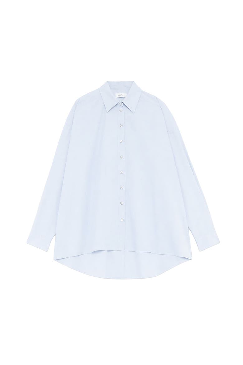 Poplin Shirt, Alternate, color, Blue