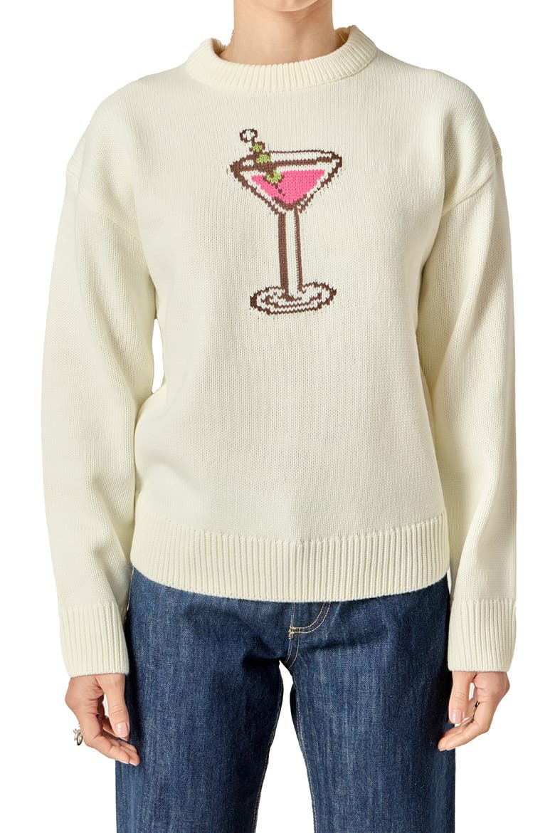 Cocktail Sweater, Alternate, color, CREAM