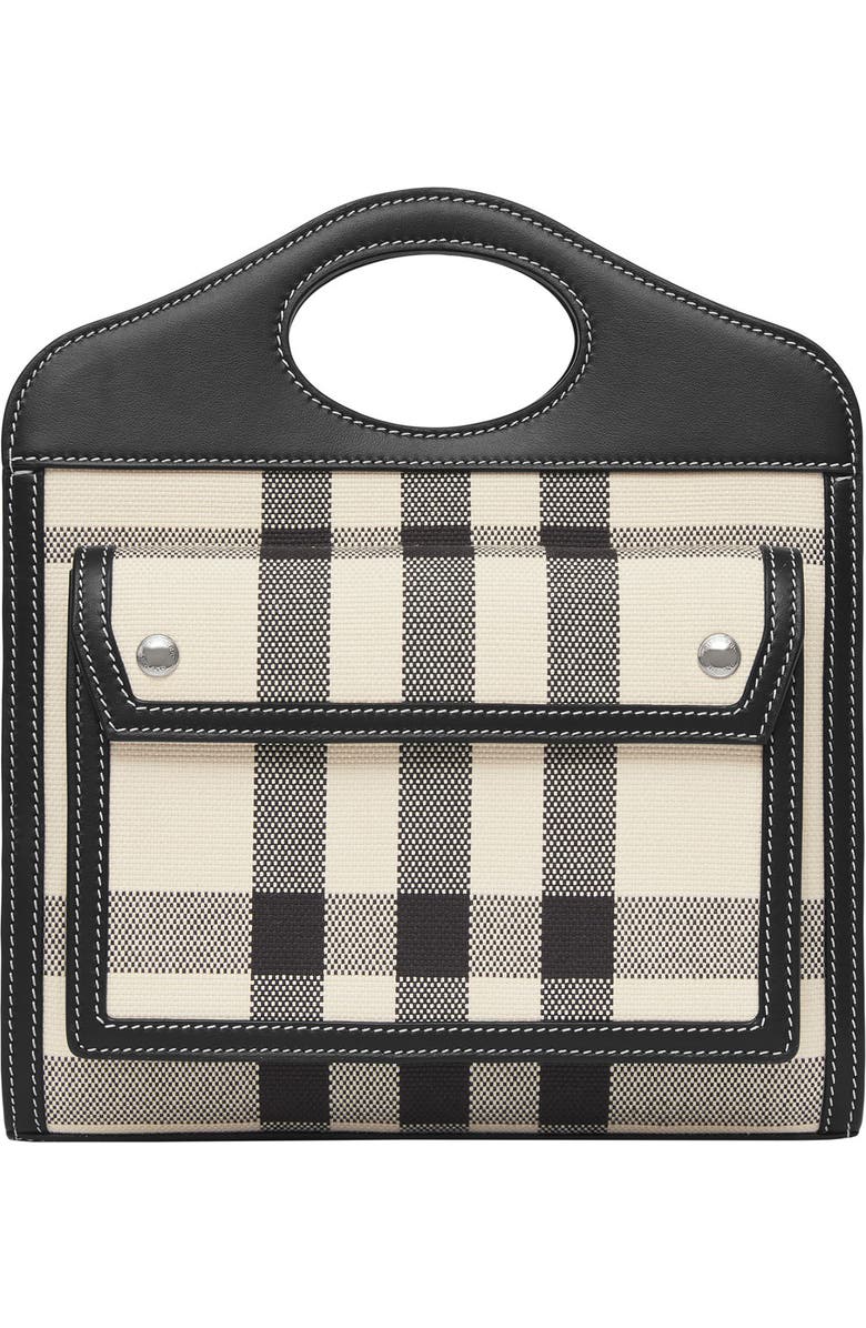 Burberry Check Jacquard Pocket Tote, Main, color,