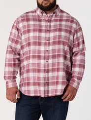 Harbor Bay by DXL Big & Tall Medium Plaid Flannel Sport Shirt V3