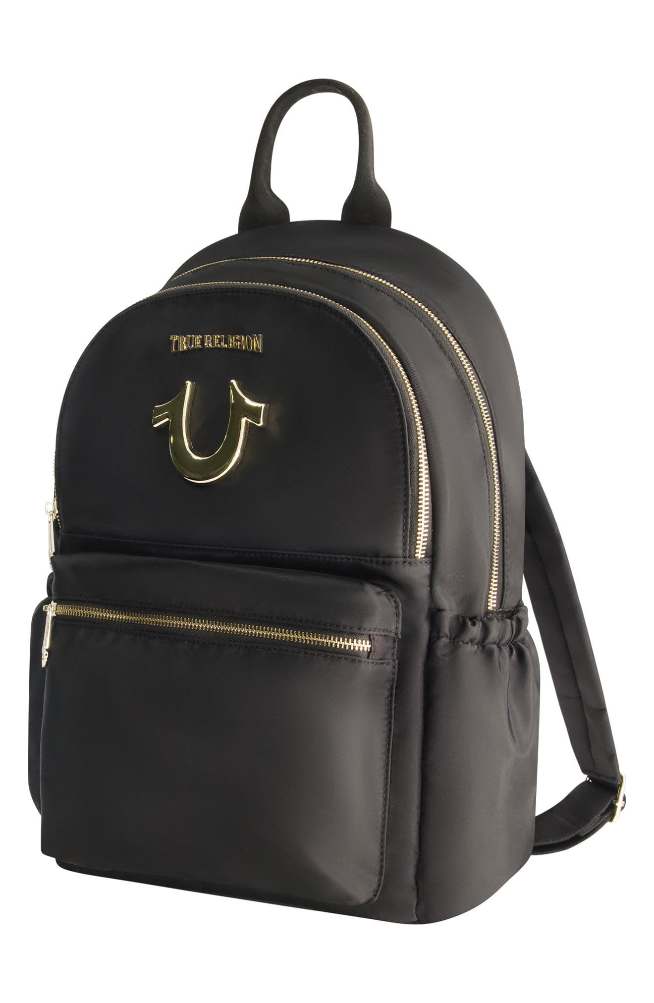 True Religion Horseshoe Nylon Backpack, Alternate, color, Black