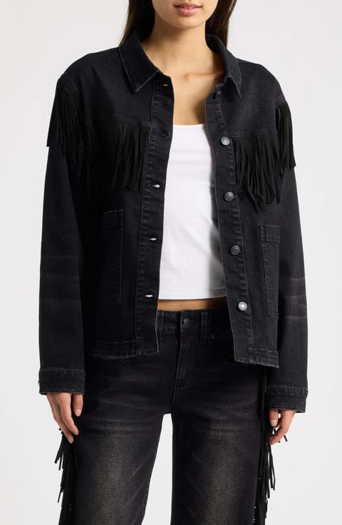 Fringe Denim Shacket