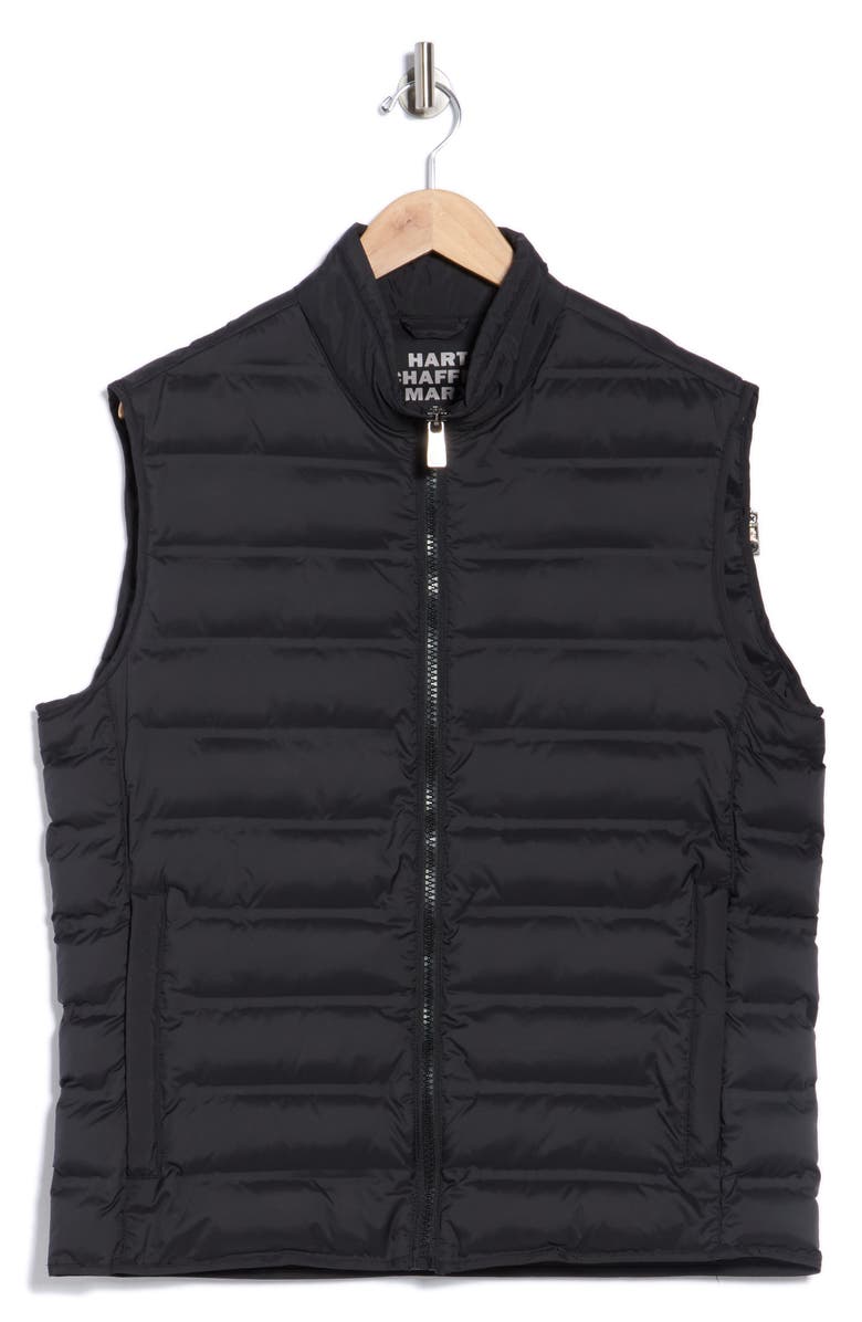 Hart Schaffner Marx Water Resistant Channel Quilted Puffer Vest, Alternate, color, Black